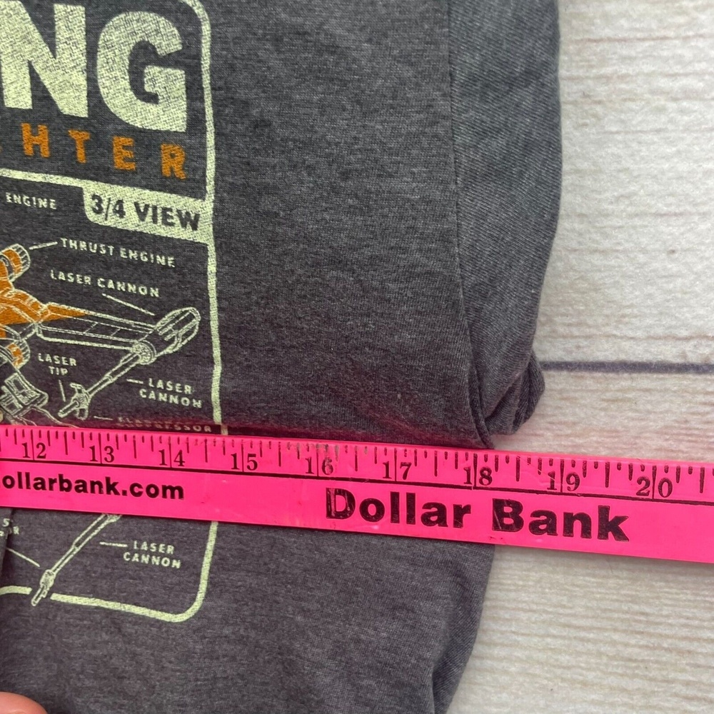 Star Wars XWing Fighter Dark Gray Star Wars XWing Design Short Sleeves Crew Neck - Picture 3 of 6